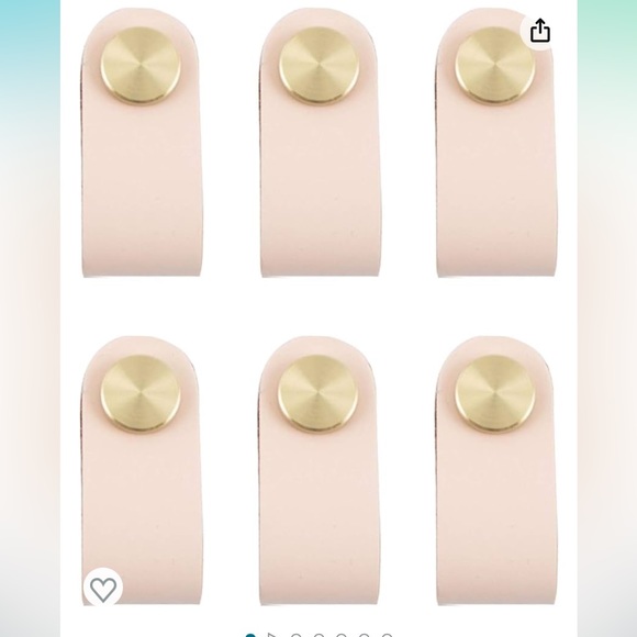 Light pink and gold drawer pulls - Picture 2 of 3